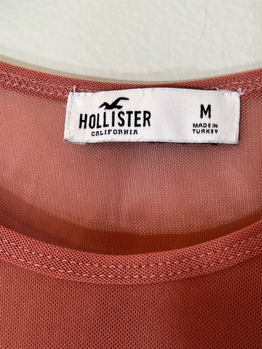 Hollister Sheer Mesh Short-Sleeve Crop Top With Cami Size M Y2K Fairy Grunge - Picture 3 of 9